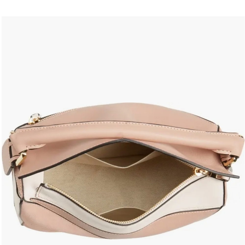 MSRP $4800 Like New! Loewe Small Puzzle Bag Pink Tricolor Leather & Suede - Picture 6 of 16